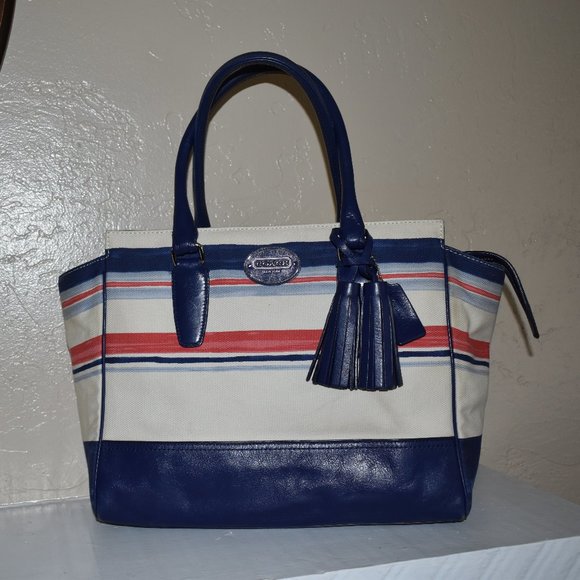 Coach Canvas & Leather Spring/Summer Satchel - Picture 1 of 5